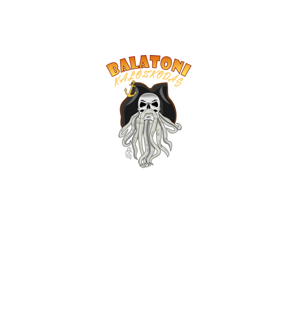 Balatoni Kalózkodás minta fekete pólón
