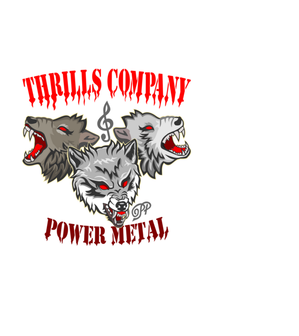 Power Metal Farkasok minta fehér pólón