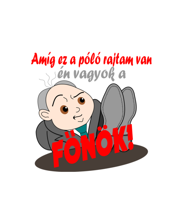Főnöki minta minta fehér pólón
