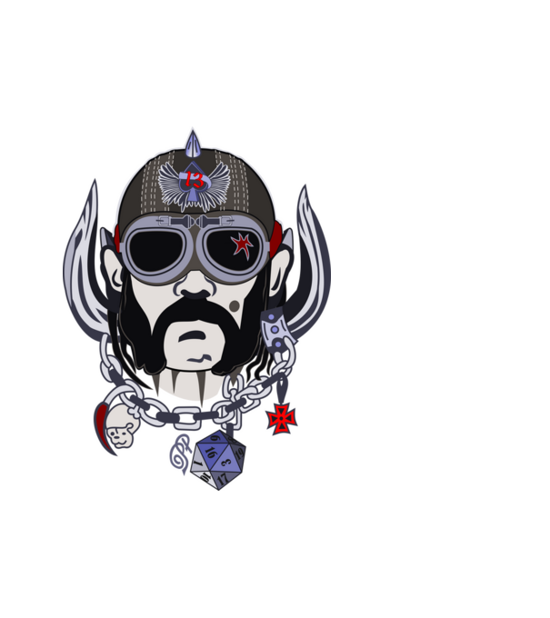 Lemmy Head minta fehér pólón
