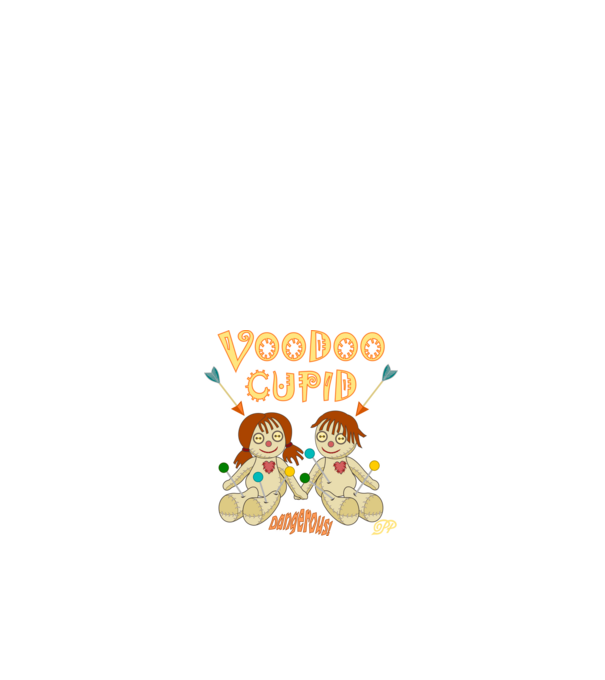 Voodoo Pár minta fehér pólón