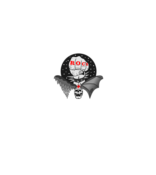 Mindhalálig rock and roll Ököl minta farmerkék pólón