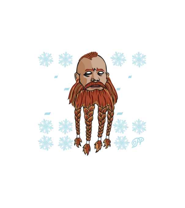 Viking Karácsony minta fehér pólón