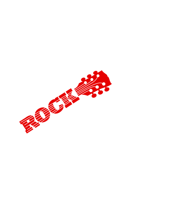 Rock gitárnyak minta fekete pólón