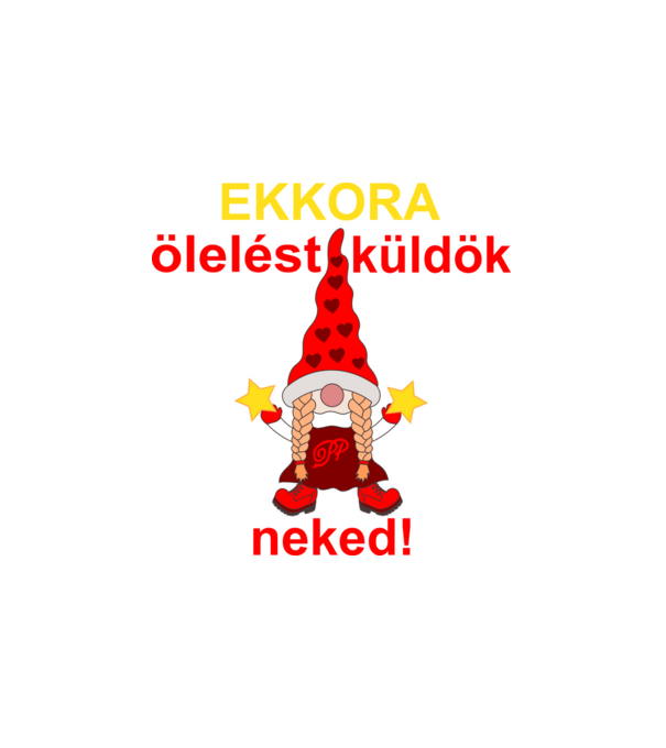 Manóölelés minta fehér pólón
