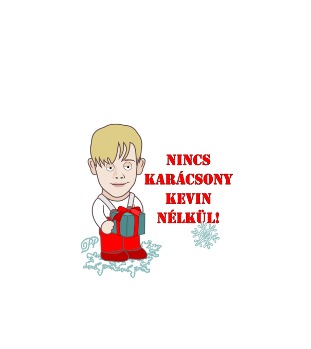 Kevin Karácsonya minta királykék pólón