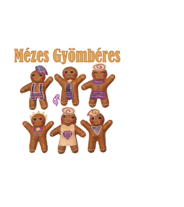Mézes Gyömbéres minta fekete pólón