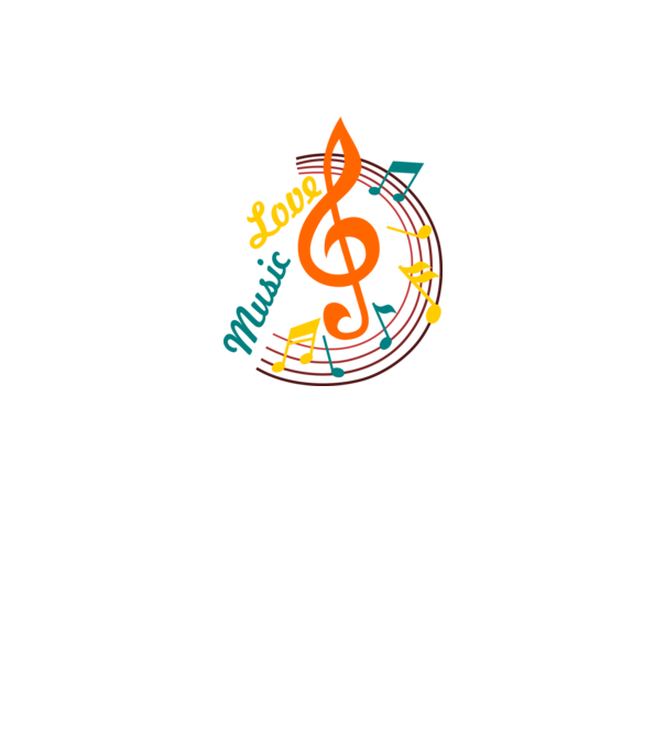Love Music minta fekete pólón