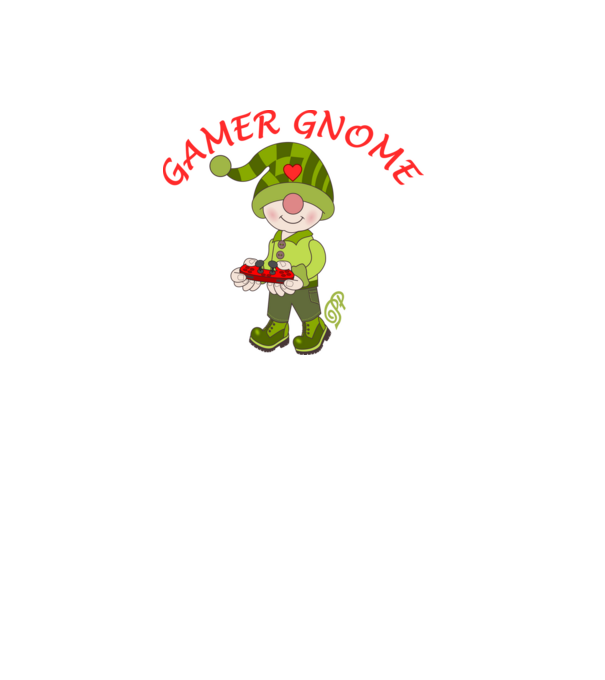 Gamer Gnome minta királykék pólón