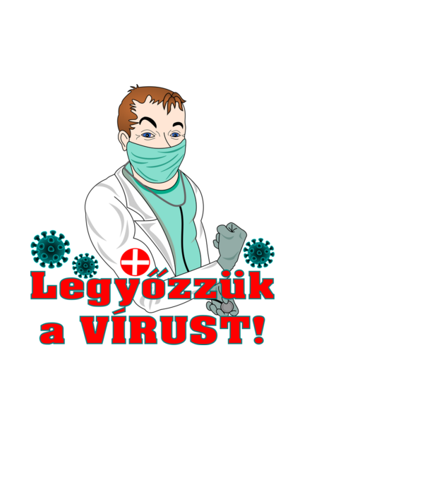 ápolók és orvosok - Legyőzzük a vírust! minta fekete pólón