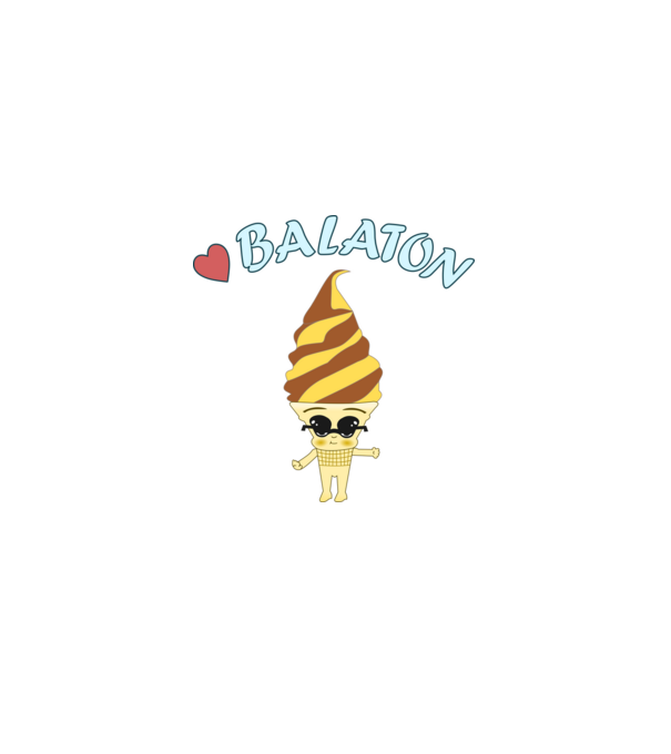 Balatonos Fagyi minta fehér pólón