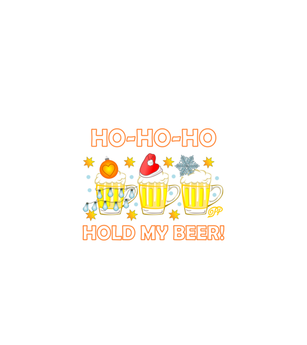 Hold My Beer Mugs minta fekete pólón