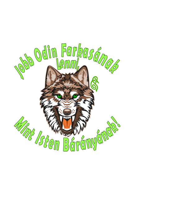 Odin Farkasa minta fehér pólón
