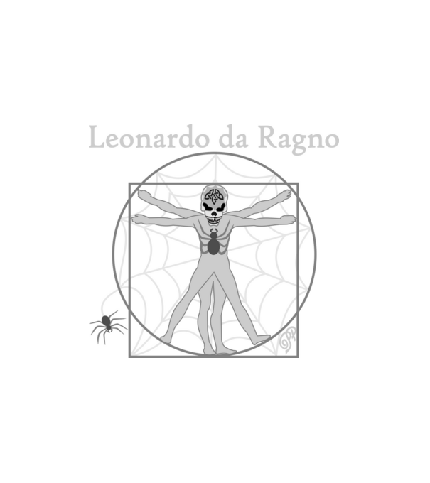 Leonardo Pók Anatómia minta fehér pólón