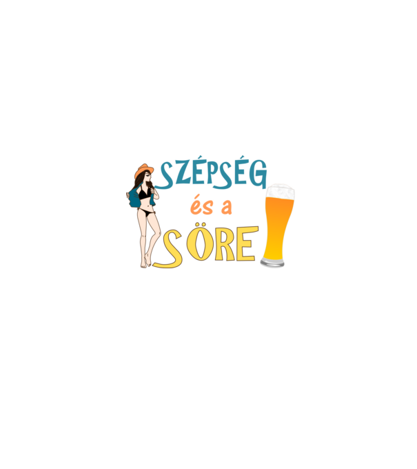 Szépség és a Söre minta homokszín pólón