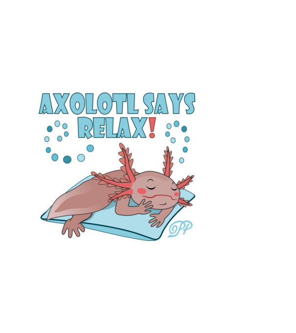 Says Relax Axolotl minta fehér pólón