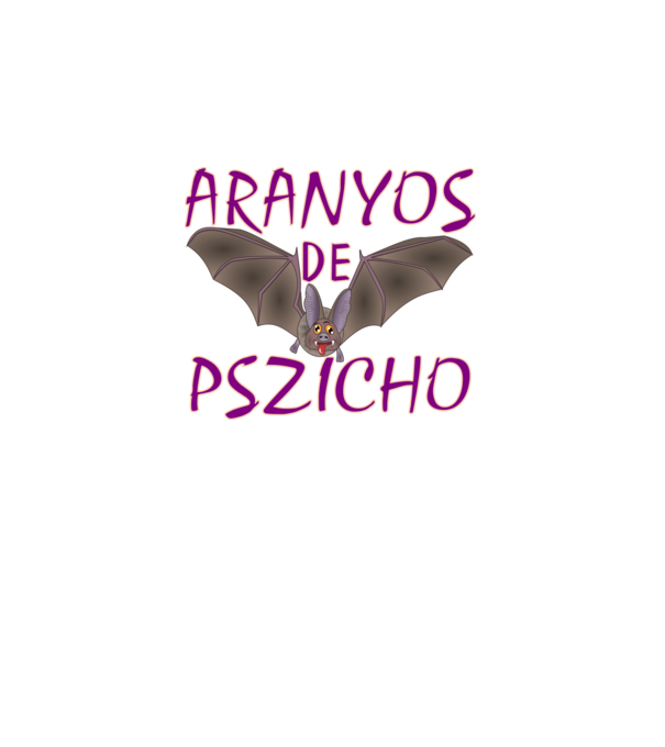 Aranyos de pszicho minta fekete pólón