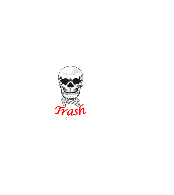 Trash Metal EKG minta fekete pólón