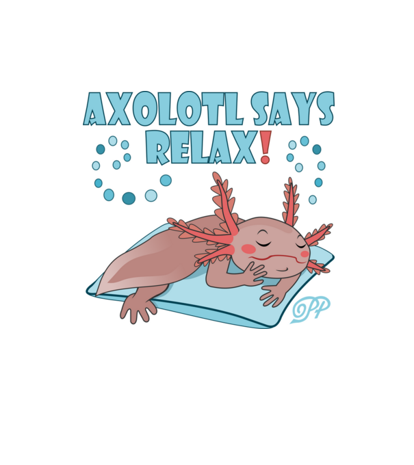 Says Relax Axolotl minta homokszín pólón