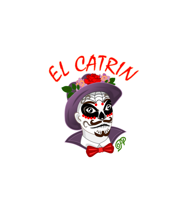 El Catrin minta fehér pólón