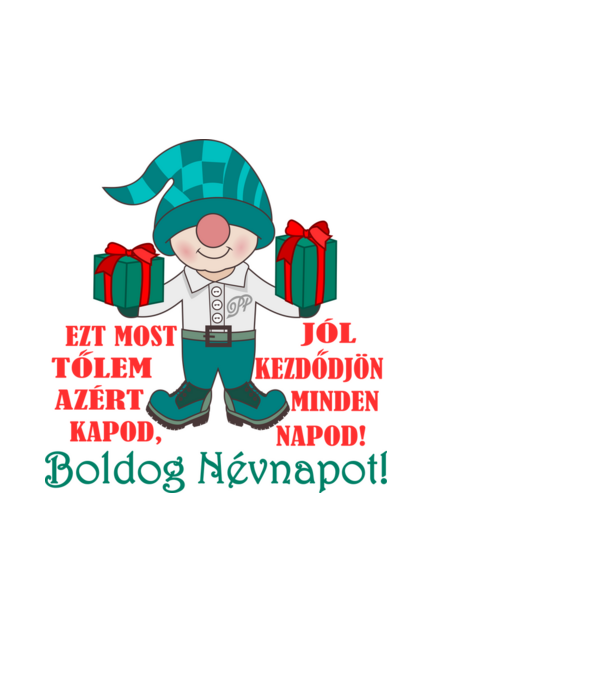 Szép Napokat Köszöntő Névnapra minta fehér pólón