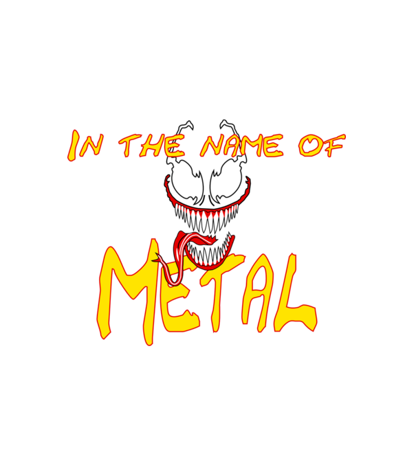 In the name of metal arc minta fehér pólón