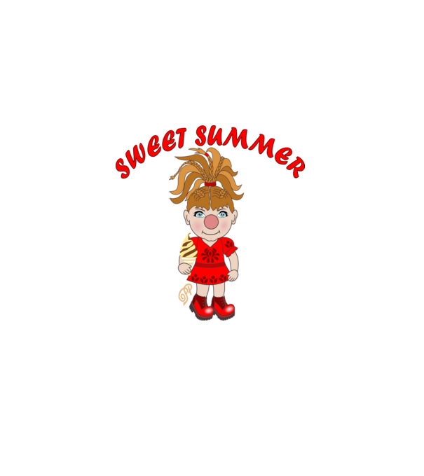 Édes Nyár Gnome minta fehér pólón