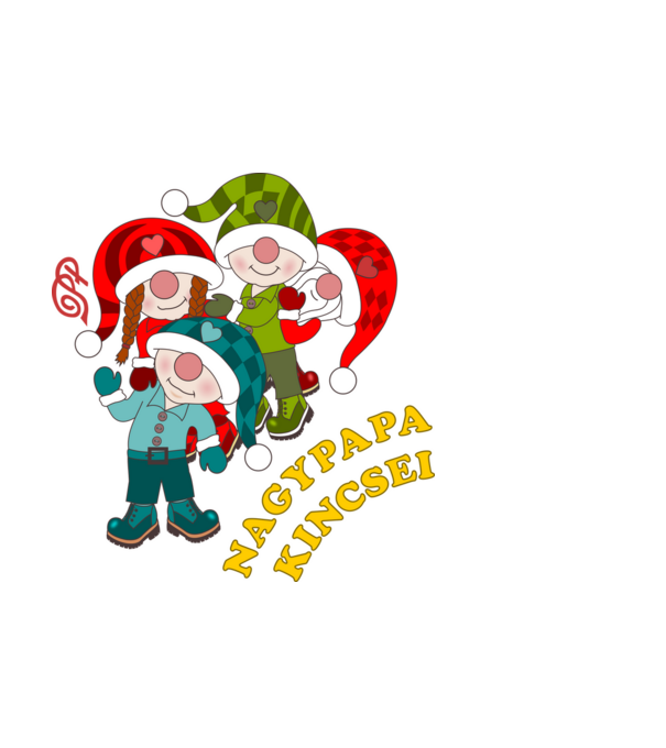 Nagypapa Kincsei Manók minta világoskék pólón