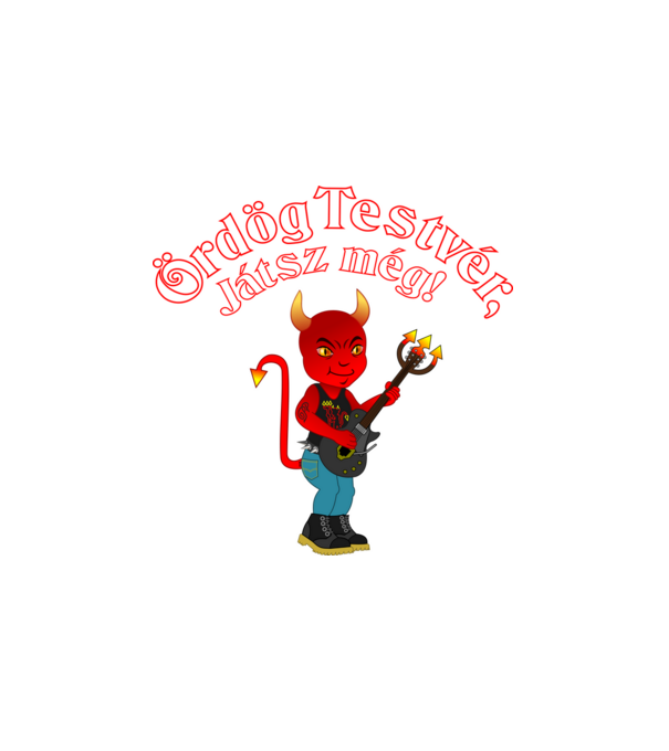 Ördög Testvér minta fehér pólón