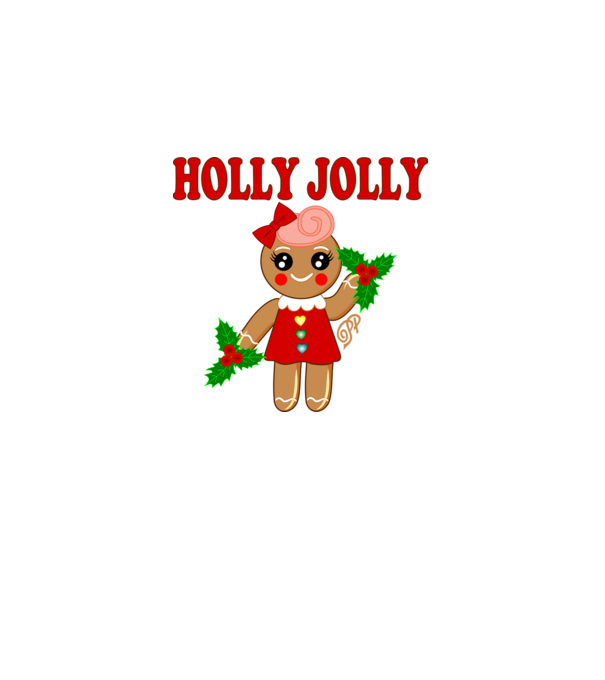 Holly Jolly Ginger minta világos rózsaszín pólón