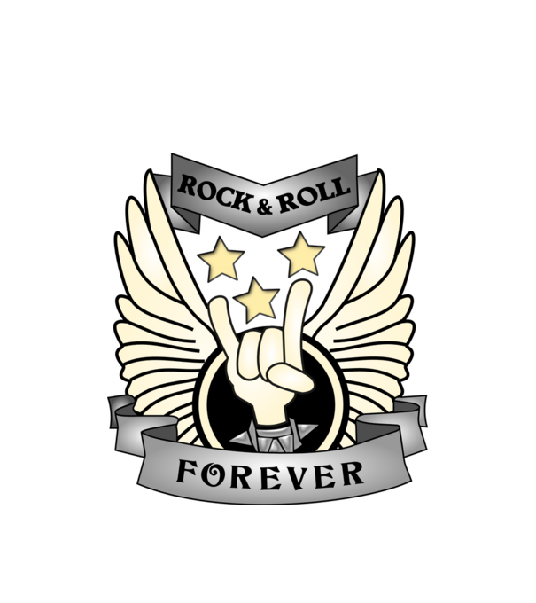 Szárnyas rock örökké minta fehér pólón