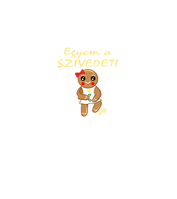 Egyem a Szívedet Mézi minta fekete pólón