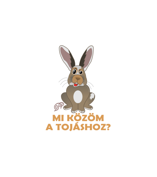 Durcás Nyuszi minta fehér pólón
