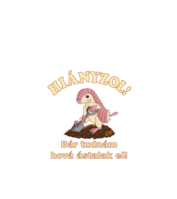 Ásó Tatu Hiányzol minta fekete pólón