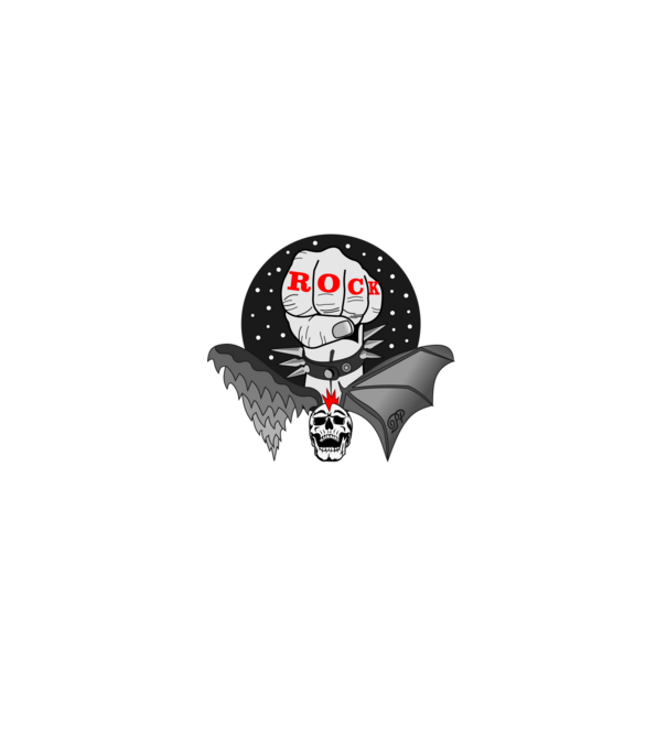 Mindhalálig rock and roll Ököl minta fekete pólón