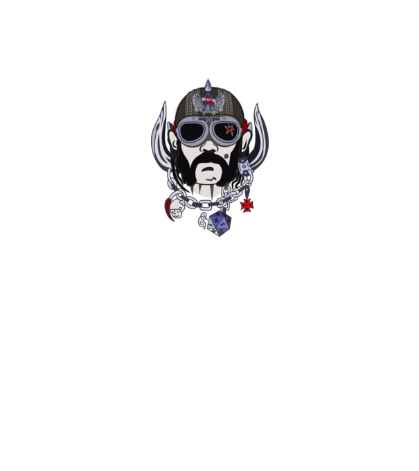 Lemmy Head minta fekete pólón