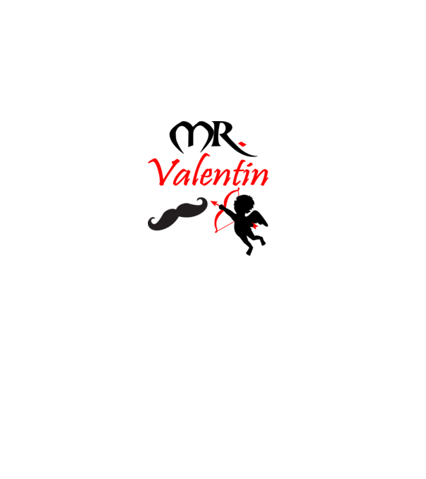 Mr Valentin minta fehér pólón