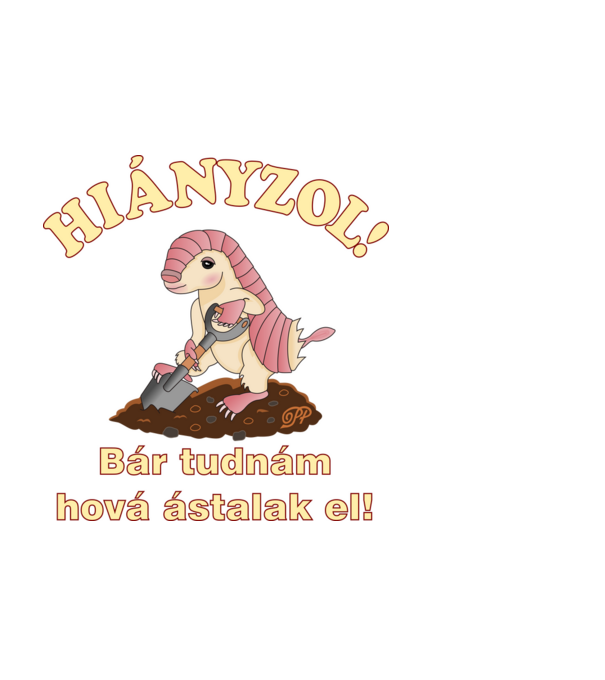 Ásó Tatu Hiányzol minta fekete pólón
