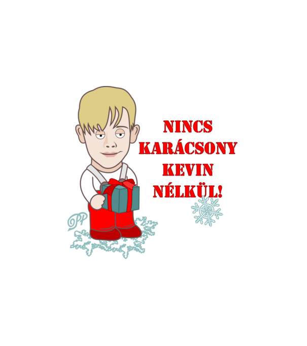 Kevin Karácsonya minta fehér pólón