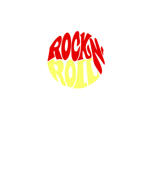 Rock' roll kerek minta fekete pólón