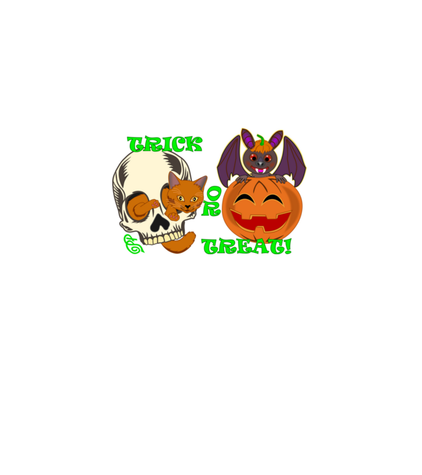 Trick or Treat Duó minta szürke pólón