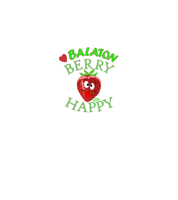 Balaton és Eper minta fehér pólón