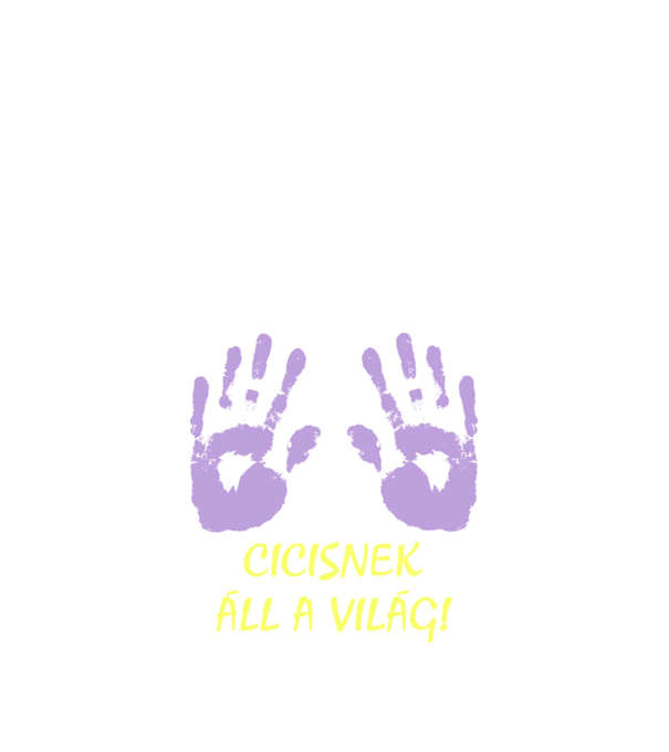 Cicisnek áll a világ! - átszínezhető minta fekete pólón