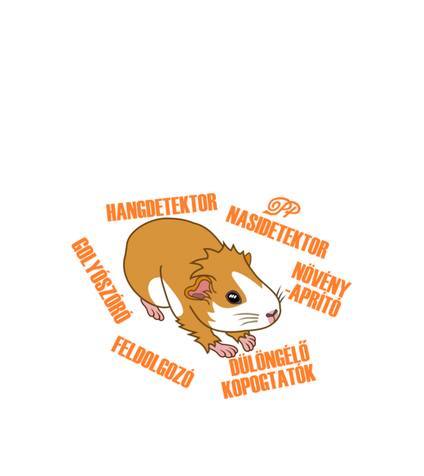Tengerimalac Anatómia minta fehér pólón