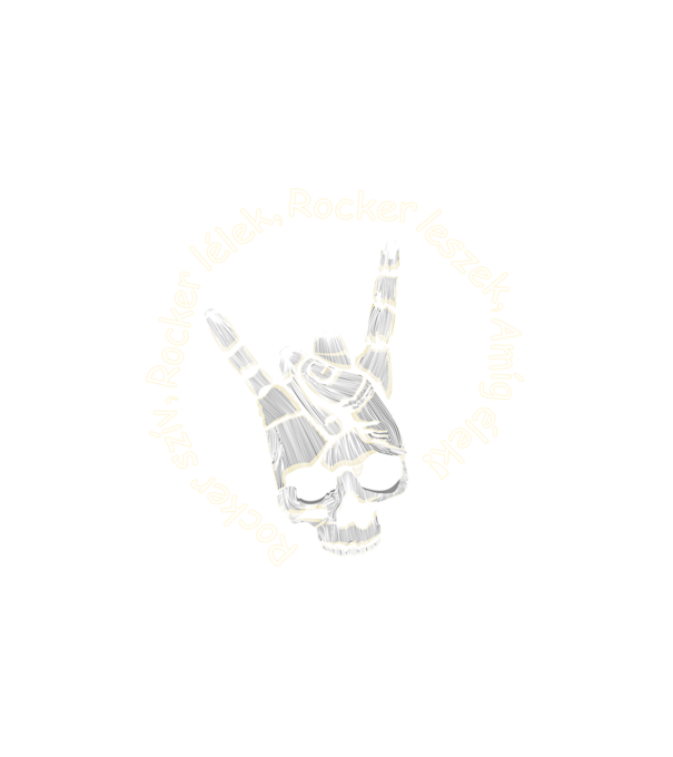 Rocker Lélek minta fehér pólón
