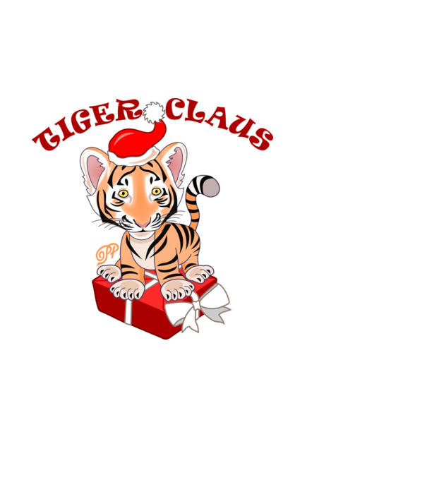Tiger Claus minta fehér pólón