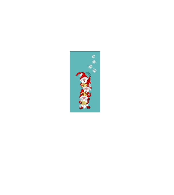 Ho Ho Ho Manók Telefontok minta fehér pólón