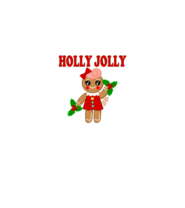 Holly Jolly Ginger minta fehér/piros pólón