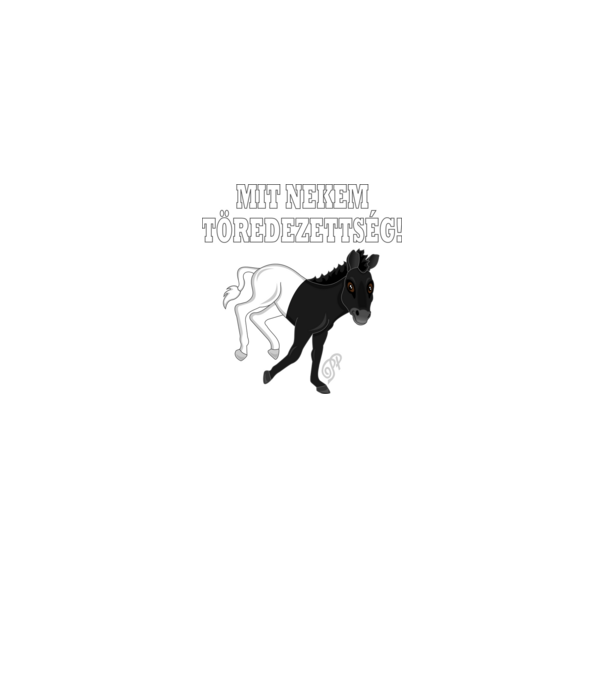 Mit Nekem Töredezettség minta királykék pólón