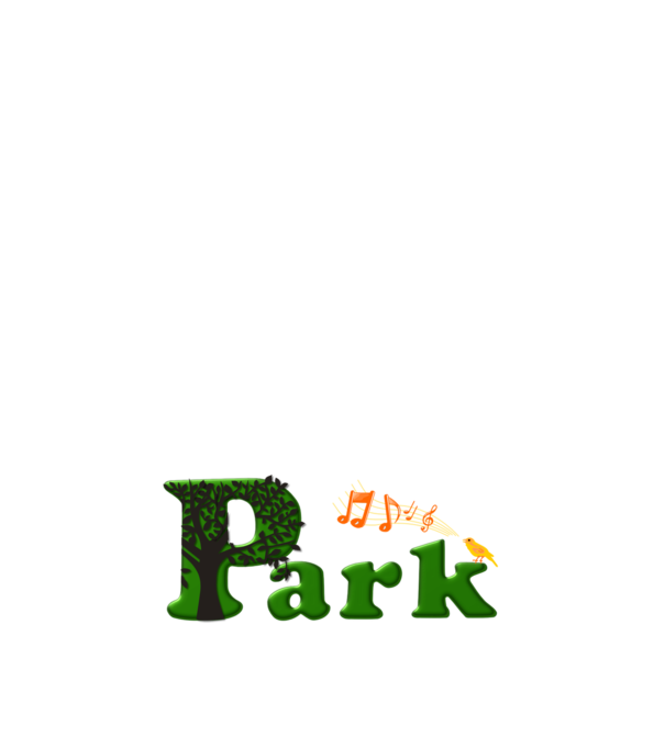 Park logó sárga madárral minta sötétkék pólón